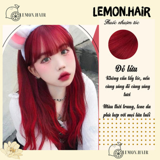Thuốc nhuộm tóc đỏ lửa + tặng kèm oxy trợ dưỡng - lemon.hair