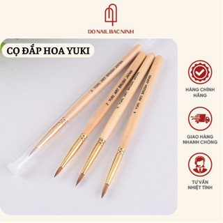 Cọ đắp hoa bột nail YUKI số 2,3,4 hàng chuẩn loại 1 - cọ nặn hoa bột cao cấp lông mềm dễ bám bột