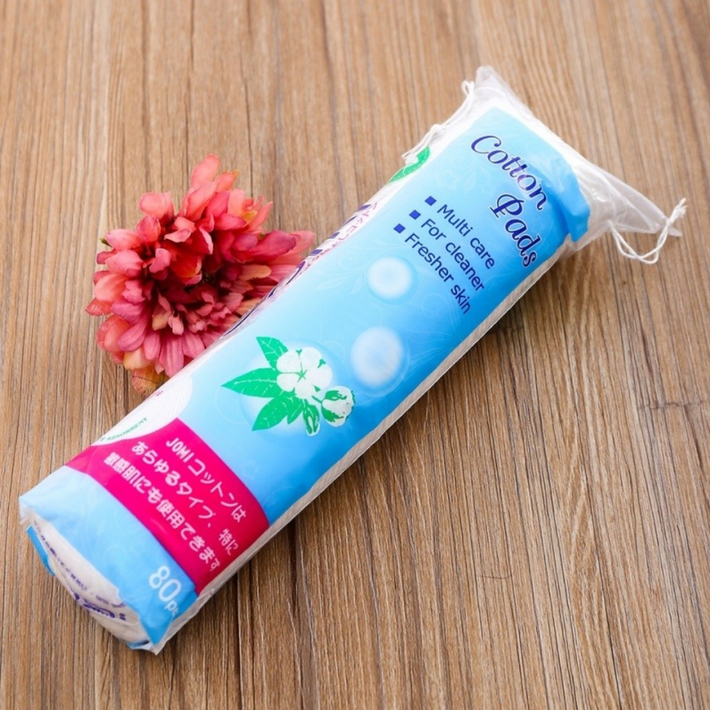 Bông Tẩy Trang Jomi Cotton Pads Nhật Bản Túi 80 Miếng
