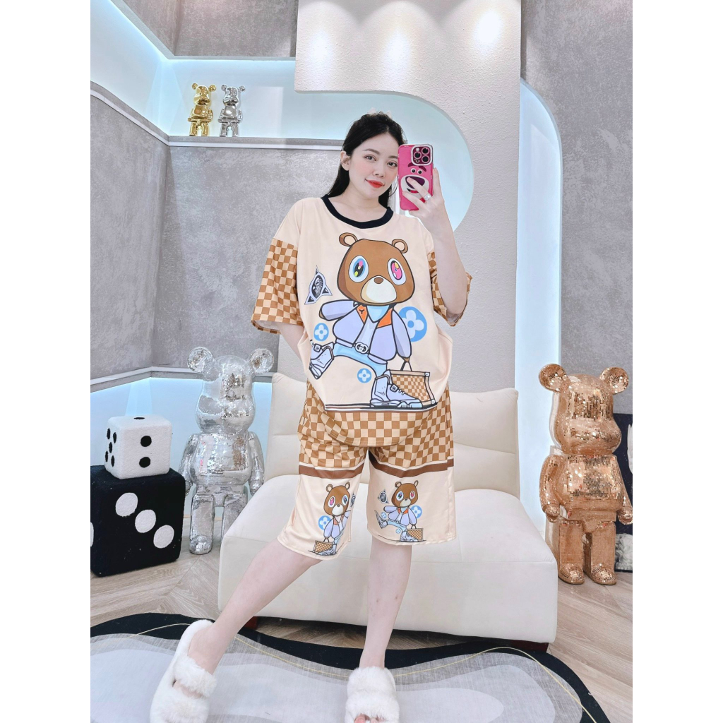 Đồ bộ bigsize lửng thun lạnh in 3d hoạt hình - Phương Tip. hongduyen_2188.