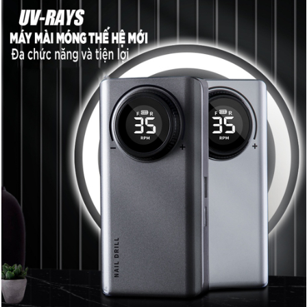 Máy Mài Móng MANICURE UV-201, Máy Mài Nail Mài Gel Tích Điện Cầm Tay Mini Cao Cấp-Tặng Kèm Bồ Đầu Mài, Bảo Hành 12 Tháng