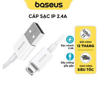 Cáp sạc Baseus Superior Series USB tốc độ sạc 2.4A,truyền dữ liệu 480Mbps dây nhựa dẻo ABS + TPE chống gẫy gập