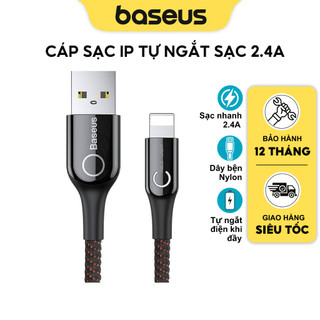 Dây Cáp Sạc Baseus tự ngắt thông minh sạc nhanh 2.4A Dành cho I.O.S chính hãng bảo hành 12 tháng