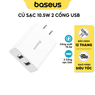 ủ sạc Baseus Speed Mini Dual USB sạc nhanh 2.1A, 10.5W, trang bị 2 cổng sạc USB cho điện thoại và máy tính bảng