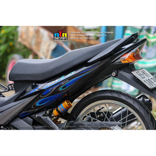 Tem Exciter 2008 - 2010 mẫu 135 LC tem lửa (Xanh)