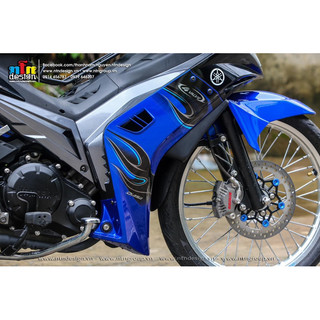 Tem Exciter 2008 - 2010 mẫu 135 LC tem lửa (Xanh)