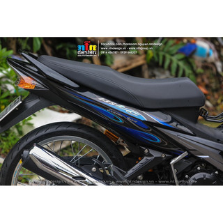 Tem Exciter 2008 - 2010 mẫu 135 LC tem lửa (Xanh)