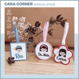 NAME TAG TREO CẶP THÊU TÊN BÉ / THẺ THÊU TÊN TRÁNH THẤT LẠC / DÂY TREO CẶP BALO / MÓC KHÓA TREO CẶP THÊU TÊN