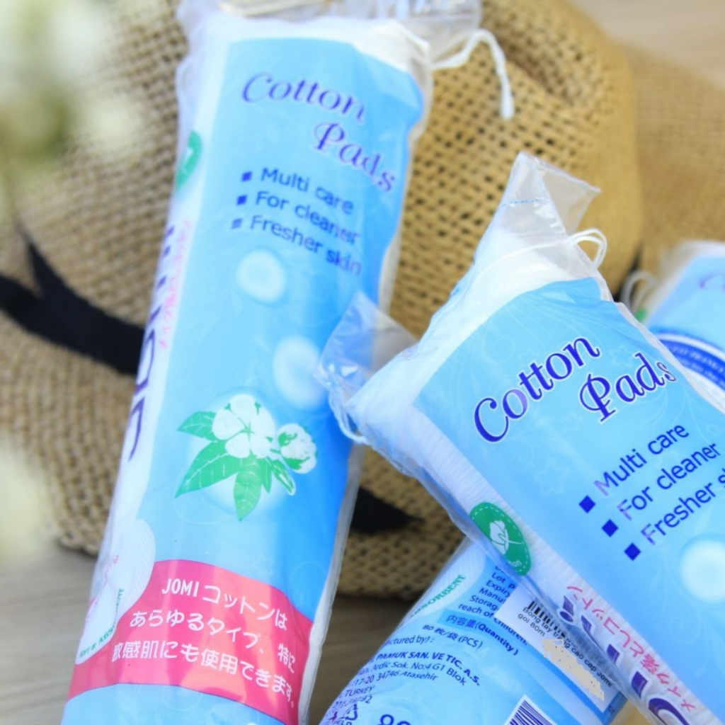 Bông Tẩy Trang Jomi Cotton Pads Nhật Bản Túi 80 Miếng