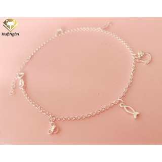 Lắc chân bạc Ý 925 Huệ Ngân- Mèo Kitty JL0022