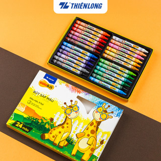 Bút sáp màu Thiên Long Colokit 24 màu tươi sáng tiêu chuẩn Châu Âu, an toàn cho bé tô màu, vẽ tranh CR-C09