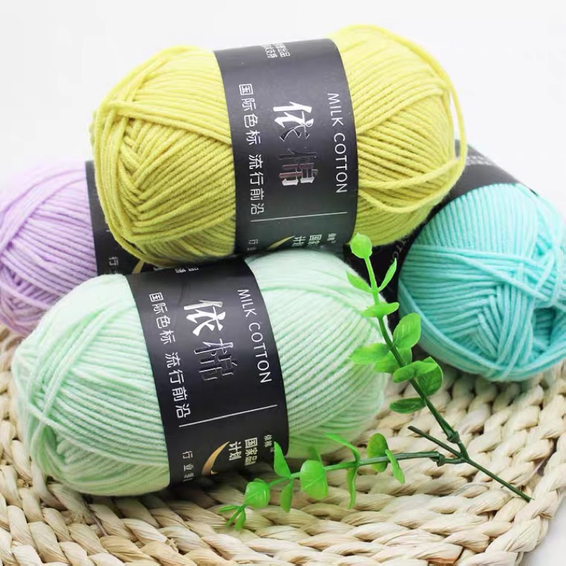 Len milk cotton nặng 50gram mác đen