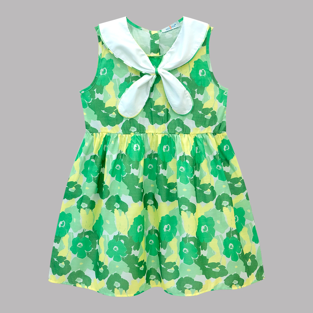 Váy Bé Gái Đũi Bông MEEJENA - Váy cho bé gái từ 14-39 Kg - Váy bé gái cổ bẻ - 2963