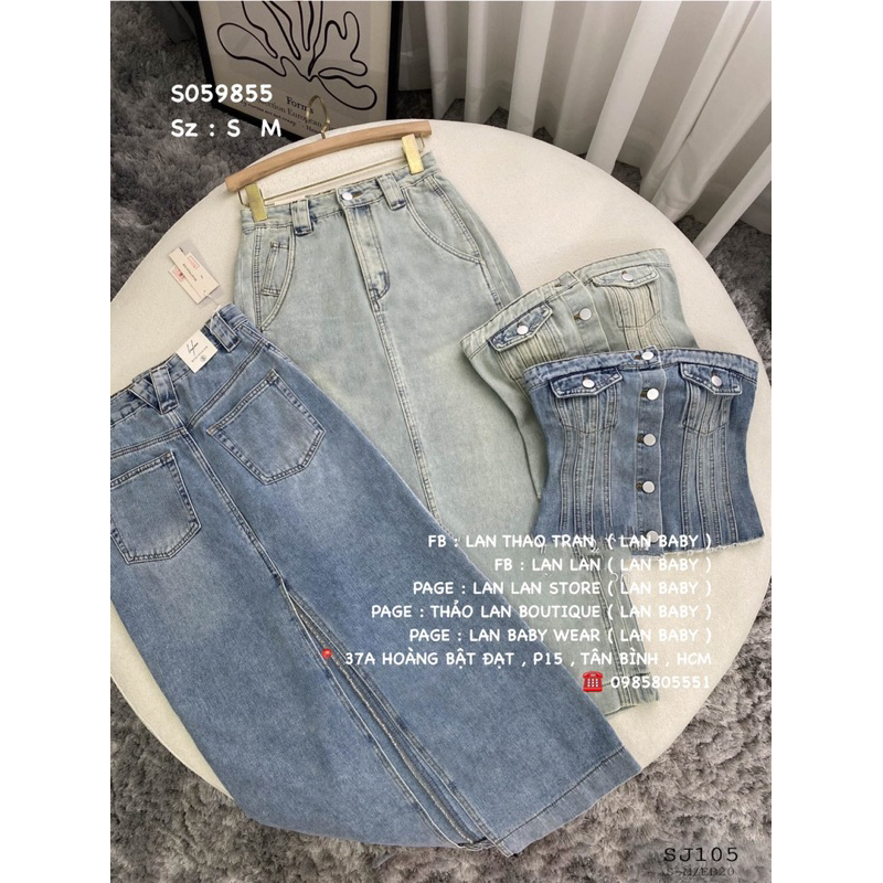 SET JEAN ÁO ỐNG MIX CHÂN VÁY JEAN
