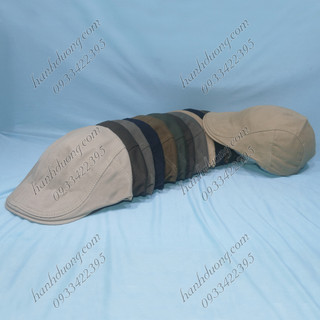 Nón mỏ vịt Huy Hoàng , mũ ông già, mũ beret nón bê rê bít đuôi vòng đầu từ 57-58cm thêu chữ G phía sau và người đánh gôn