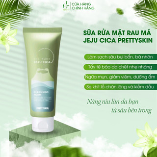 Sữa rửa mặt rau má hàn quốc - sữa rửa mặt rau má jeju cica prettyskin 150ml