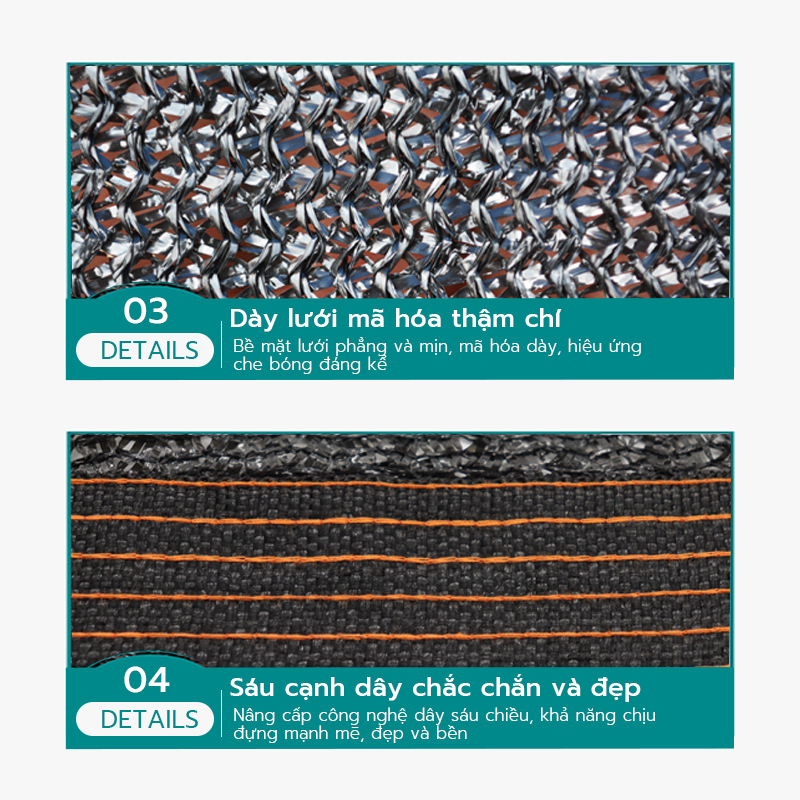 Lưới che nắng, che lan, che cây, che hoa hồng 2mx3m