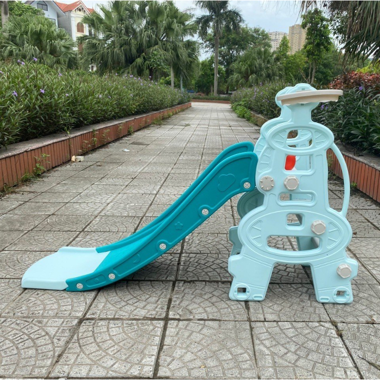 Cầu trượt cho bé giá rẻ, cầu tuột cho bé, cầu trượt trẻ em hình thú siêu yêu kèm phụ kiện