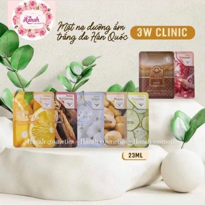 MẶT NẠ DƯỠNG DA 3W CLINIC MASK SHEET( Công Ty Nhập Khẩu)