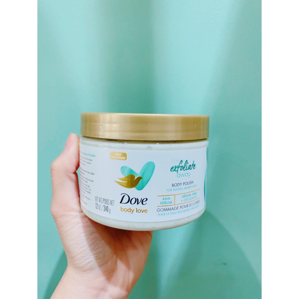 Tẩy Tế Bào Chết Dove Body Love Tích Hợp Serum AHA và Retinol Cho Da Sần Sùi 340g - Hàng Mỹ Chính Hãng