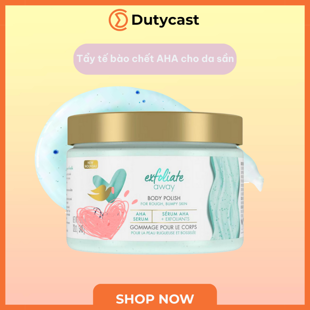 Tẩy Tế Bào Chết Dove Body Love Tích Hợp Serum AHA và Retinol Cho Da Sần Sùi 340g - Hàng Mỹ Chính Hãng
