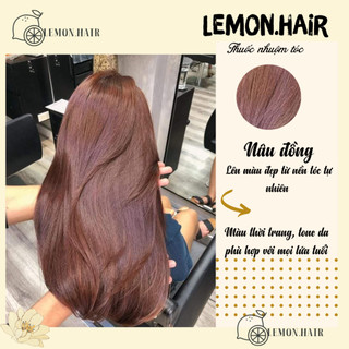 thuốc nhuộm tóc màu nâu đồng + tặng oxy trợ dưỡng - lemon.hair