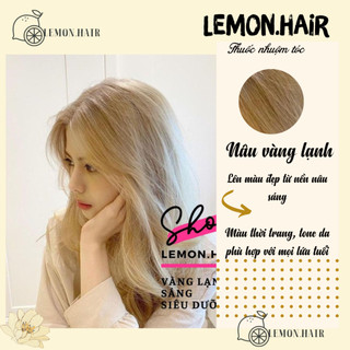 THUỐC NHUỘM TÓC MÀU VÀNG LẠNH SÁNG + TẶNG OXY TRỢ DƯỠNG - LEMON HAIR
