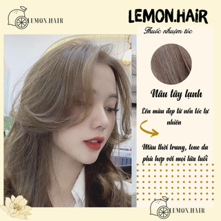thuốc nhuộm tóc nâu tây lạnh + tặng oxy trợ dưỡng - lemon.hair