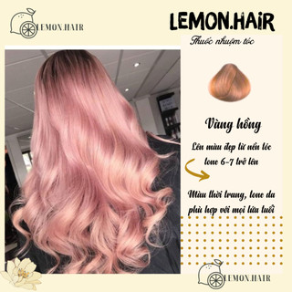 Thuốc nhuộm tóc vàng hồng+tặng kèm trợ dưỡng - lemon.hair