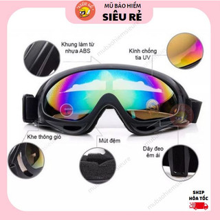 Kính UV400 7 màu gắn nón bảo hiểm Chuyên Phượt