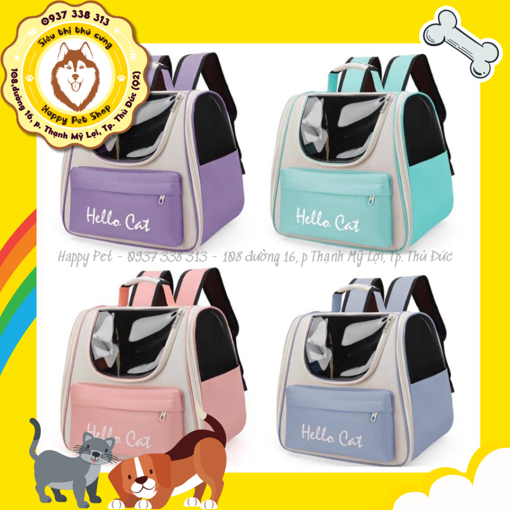 Balo cho mèo thú cưng size lớn Hello Cat