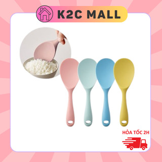 Muôi múc cơm locknlock bằng silicone chịu nhiệt độ cao, thìa múc cơm lock&lock ckt207 k2cmall