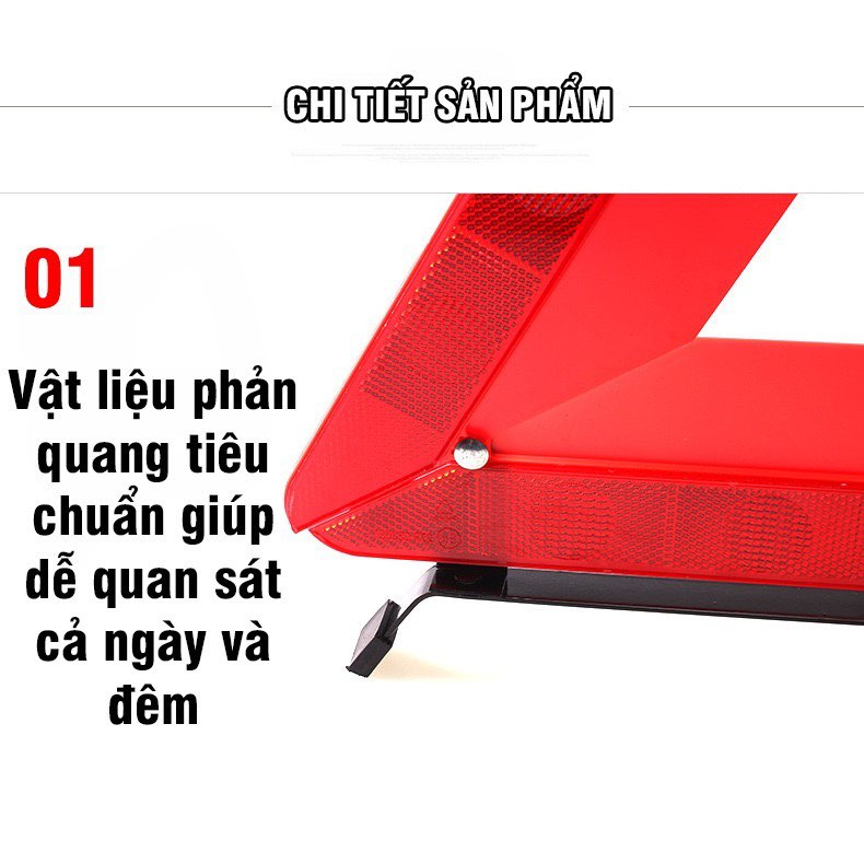 Biển cảnh báo nguy hiểm tam giác phản quang cho oto