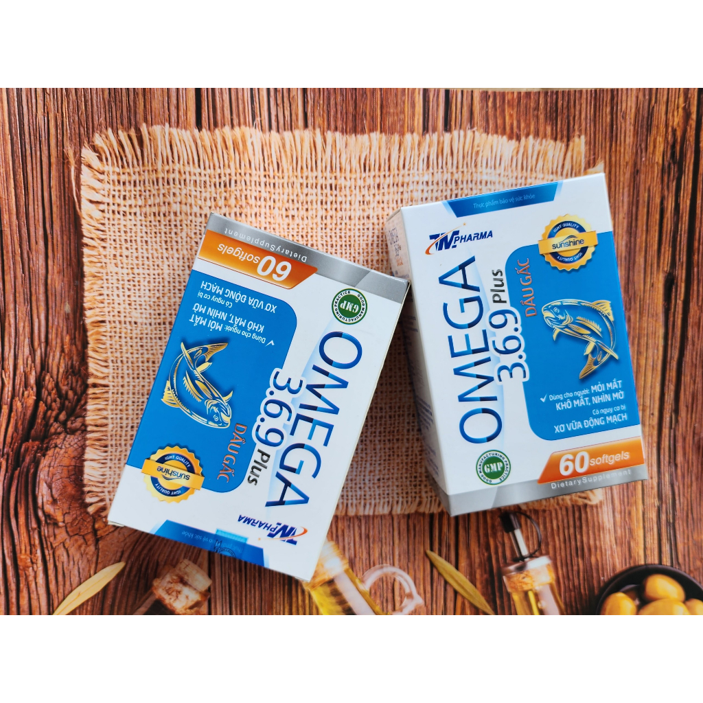 Viên Uống Bổ Mắt OMEGA 3.6.9 PLUS, UBổ Sung Omega Dầu Cá Dầu Gấc Vitamin E Chống Oxy Hoá Mắt Sáng Kh