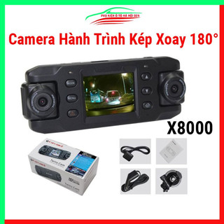 Camera hành trình hai camera kép xoay 180 độ góc siêu rộng X8000