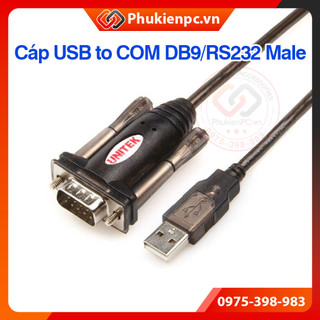 Cáp USB to COM DB9 RS232 Unitek Y-105 dài 1.5M. Nối máy tính với máy công nghiệp switch, router, máy lập trình, máy y tế