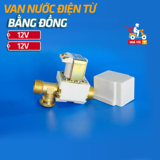 Van nước điện từ bằng đồng thường đóng 12v 220v ren 21