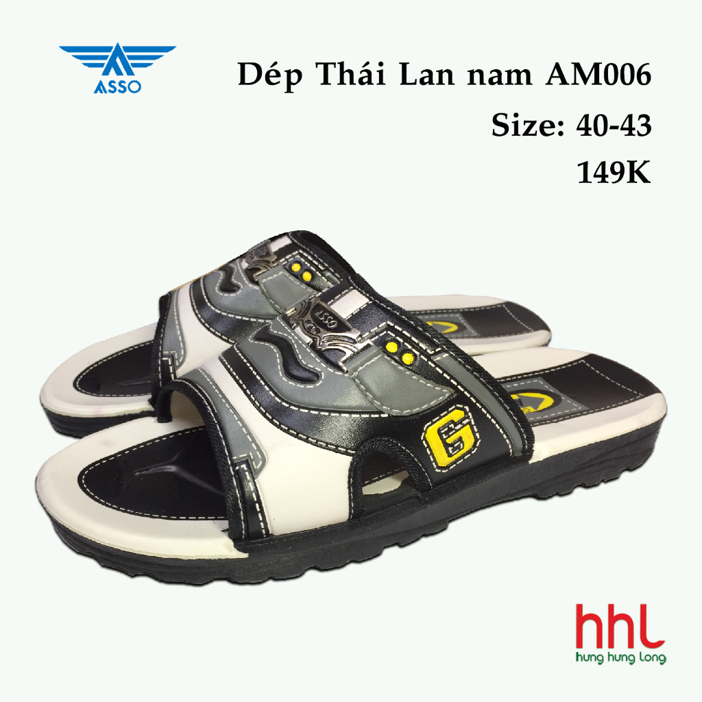 Dép Thái Lan nam AM006 thương hiệu Asso (Gold City)