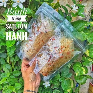 Bánh tráng miếng trộn sate tôm hành