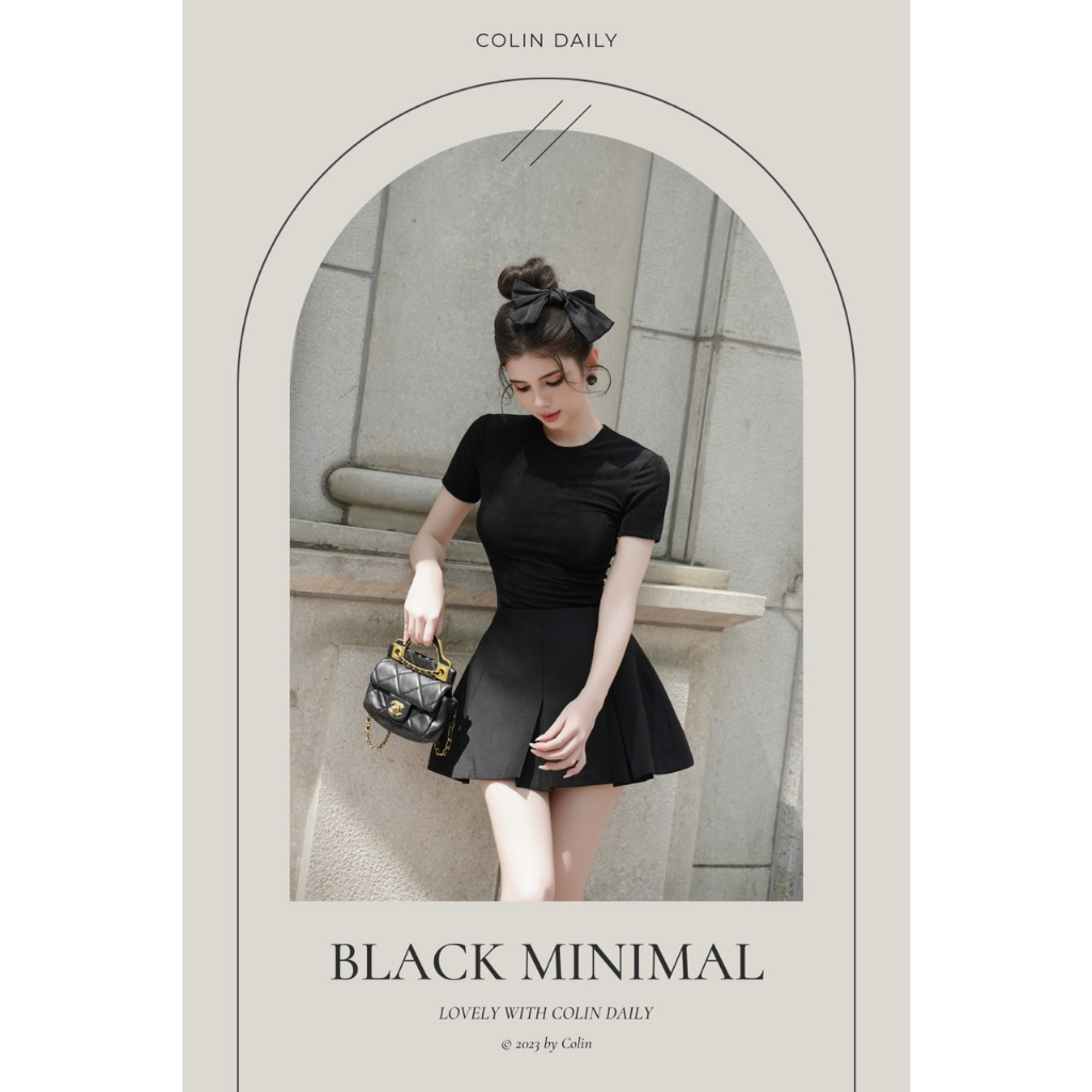 Áo thun trơn nữ basic dáng ôm tay ngắn