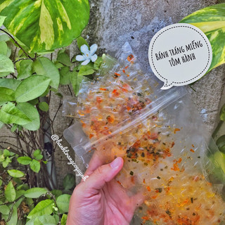 Bánh tráng miếng trộn sate tôm hành