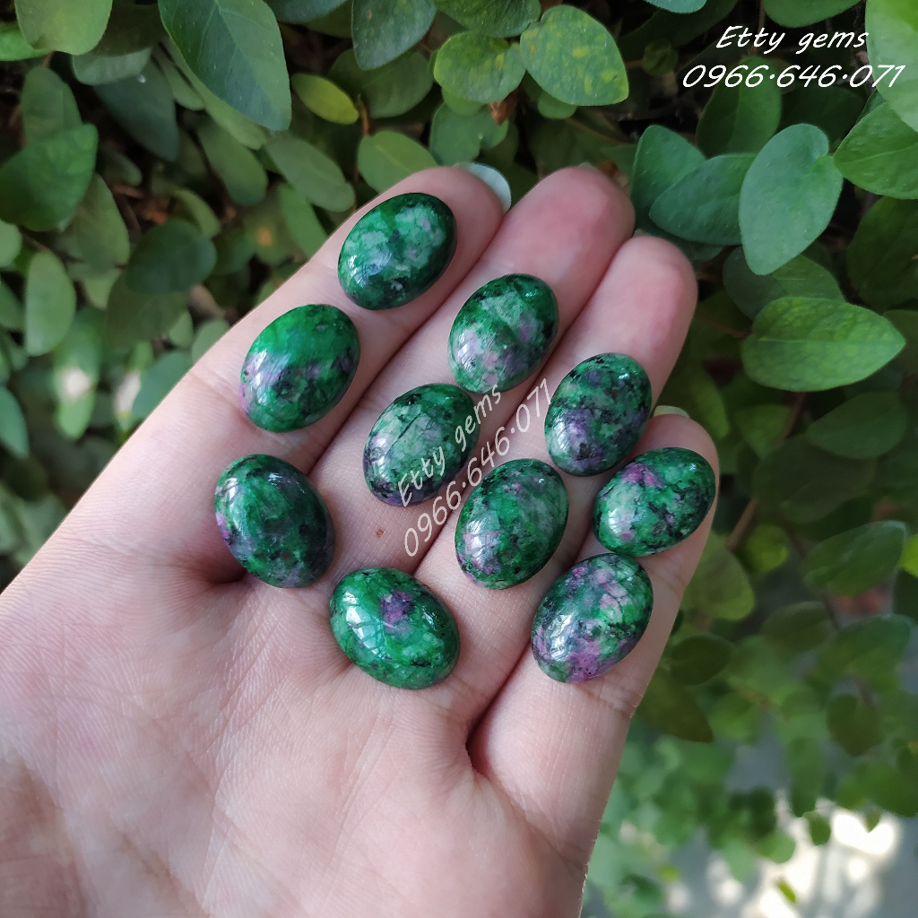 Bi găm mai rùa ruby xanh tự nhiên cho nam