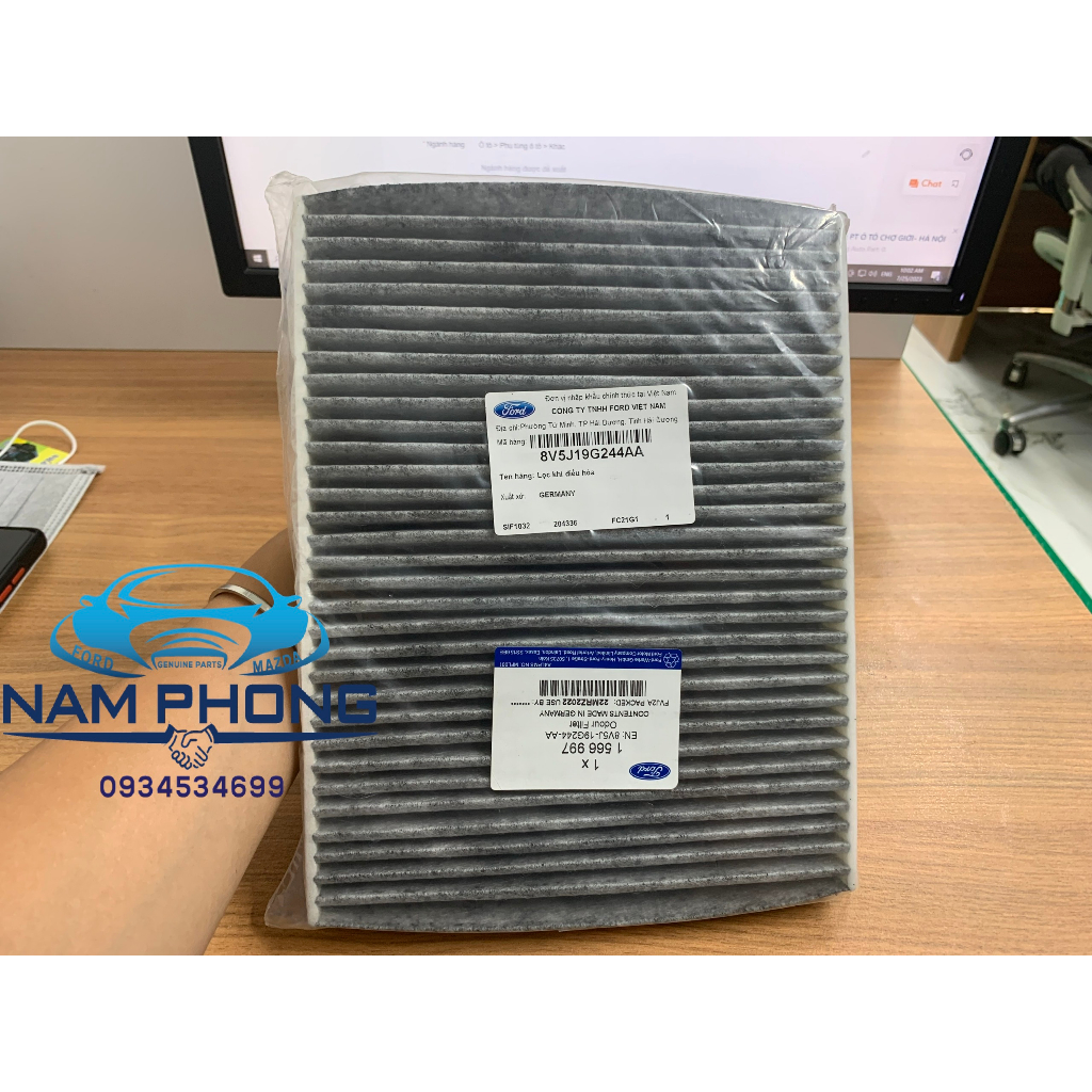 Lọc gió điều hoà than hoạt tính Ford EcoSport 2014 - 2020 chính hãng 8V5J19G244AA