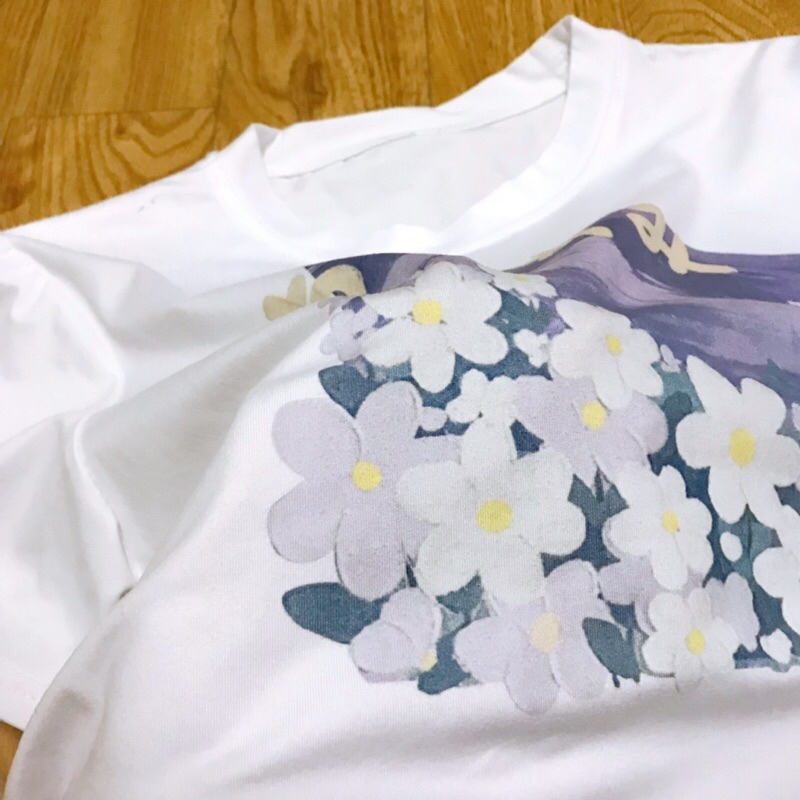 Pass Áo thun tay ngắn in hoạ tiết tranh sơn dầu