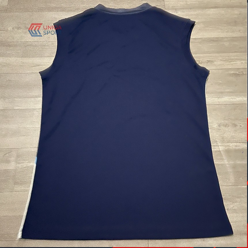 Áo bóng chuyền nam sát nách Draha Flash xanh đen vải mè thoáng mát