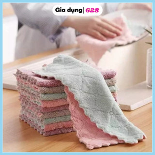 Set 10 khăn lau nhà bếp đa năng 2 mặt siêu thấm nước