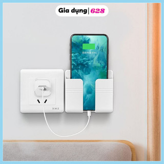 Kệ Dán Tường Để Điện Thoại Khi Sạc Có Khe Hở Tiện Lợi/ Giá Đỡ Sạc Điện Thoại Treo Tường/ Kệ Đựng Đồ Dán Tường Đa Năng