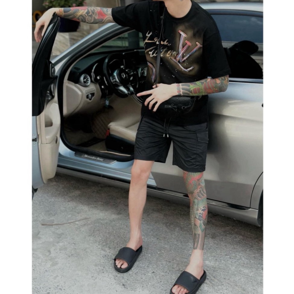 Áo Thun Nam Nữ LV In Hoạ Tiết 3D Chất Liệu Cotton Co Dãn Hai Chiều, Thời Trang Nan Siêu Cấp