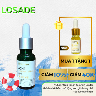Serum giảm mụn mờ thâm rỗ luxi skin acne treatment 10ml losade serum diếp cá