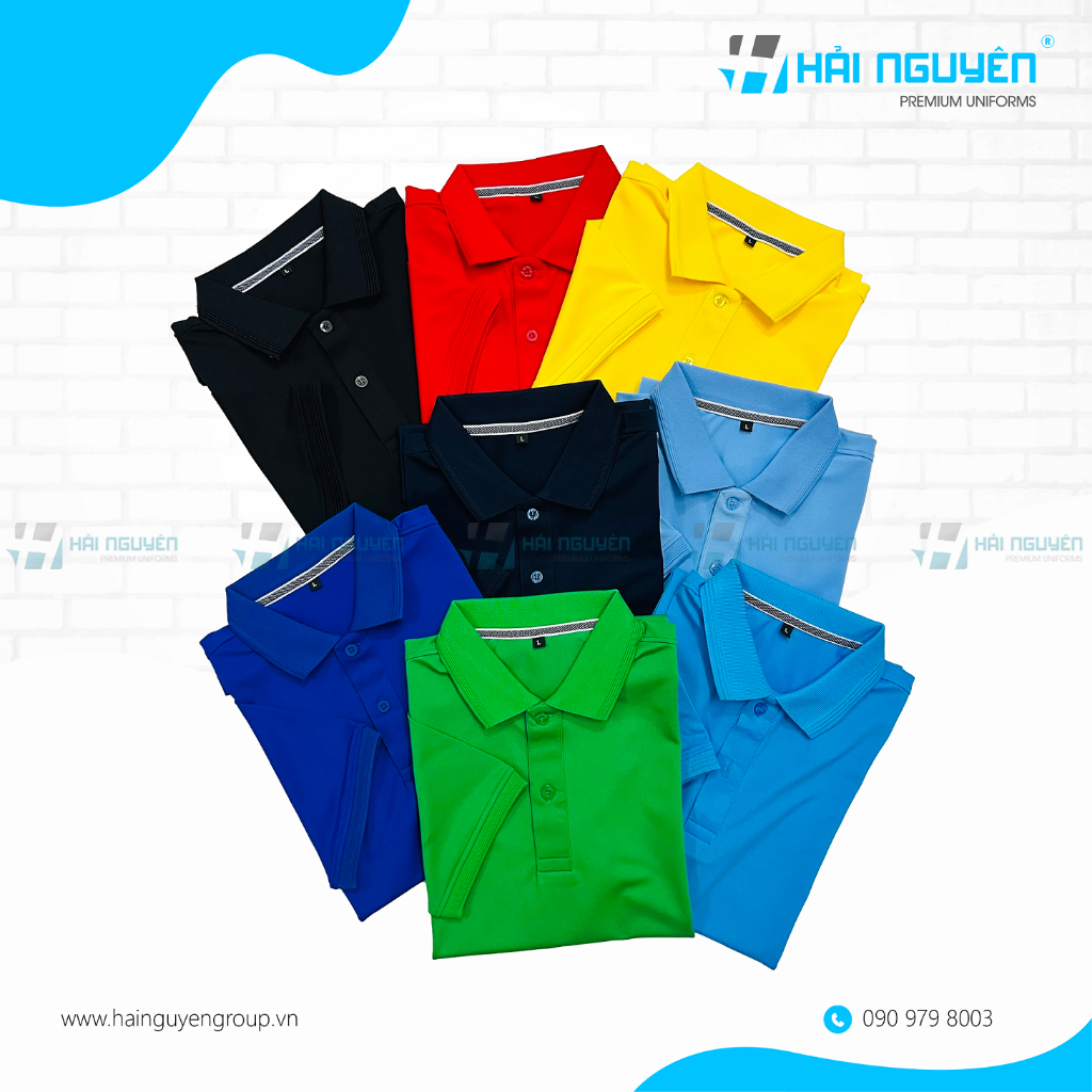 Áo thun polo đồng phục trơn dành cho Nam Nữ chất vải cao cấp 4 chiều BO GÂN
